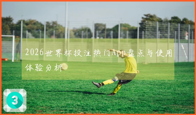 2026世界杯投注热门App盘点与使用体验分析